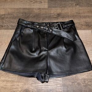 Missguided leather shorts!